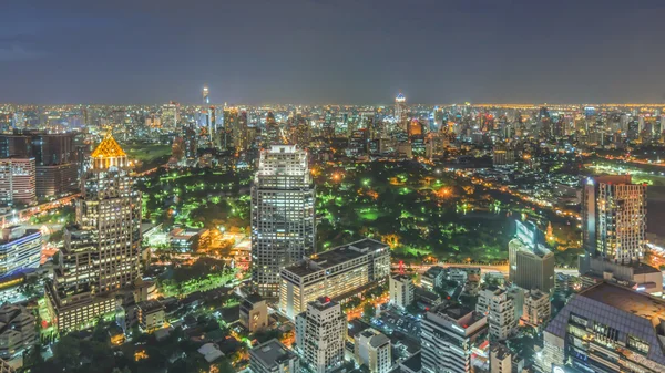 Bangkok city night view with nice sky — Stock Photo, Image