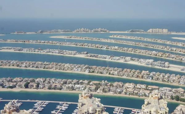 Views Man Made Palm Jumeirah Island Dubai Taken Top View — Stock Photo, Image