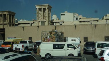 Dubai, Birleşik Arap Emirlikleri, 20 Ekim 2021: Birleşik Arap Emirlikleri 'nde Dubai' nin eski bölümü ve çarşı görüşleri
