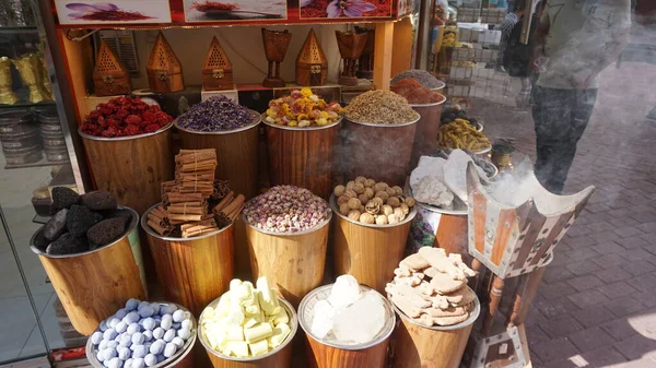 Especias Condimentos Granel Para Venta Mercado Parte Antigua Dubai Emiratos —  Fotos de Stock