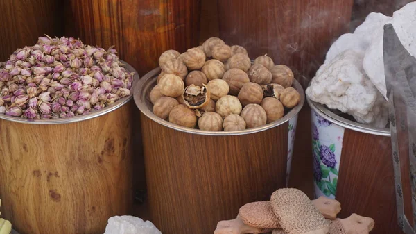 Especiarias Condimentos Granel Para Venda Mercado Parte Antiga Dubai Emirados — Fotografia de Stock