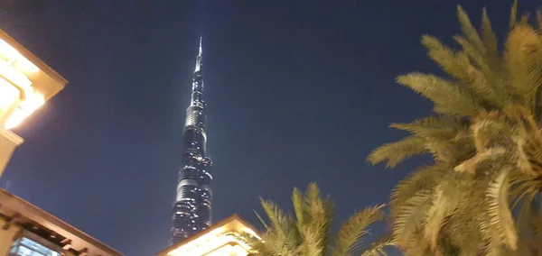 Dubai United Arab Emirates October 2021 Dubai Night Skyline Views — Stock Photo, Image