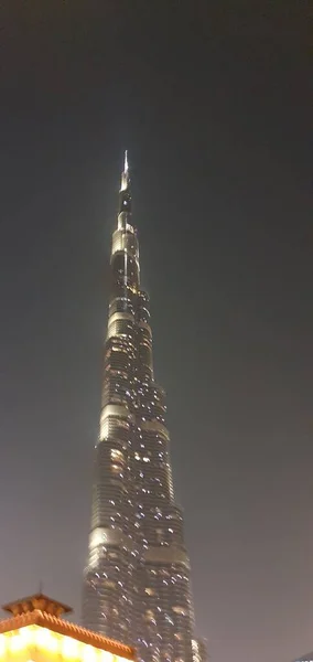 Dubai Emirados Árabes Unidos Outubro 2021 Dubai Night Skyline Vistas — Fotografia de Stock