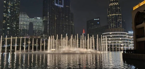 Dubai Vereinigte Arabische Emirate Oktober 2021 Dubais Nächtliche Skyline Ansichten — Stockfoto