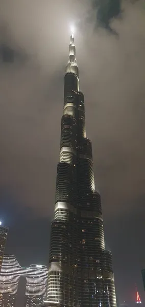 Dubai Emirati Arabi Uniti Ottobre 2021 Dubai Night Skyline Vista — Foto Stock