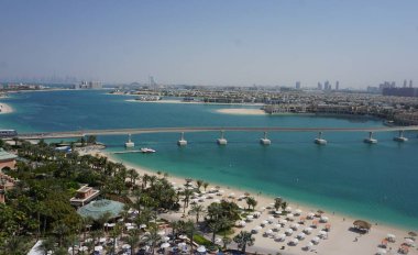 Dubai, Birleşik Arap Emirlikleri, 18 Ekim 2021: Dubai 'nin panoramik manzarası, Birleşik Arap Emirlikleri.