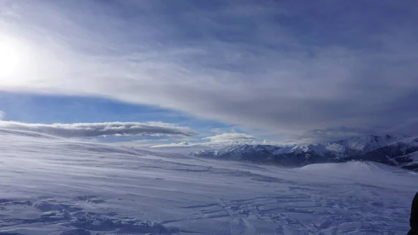 Schneebedeckte Bilder Von Den Bergen Und Skipisten Andorras Dezember 2021 — Stockfoto