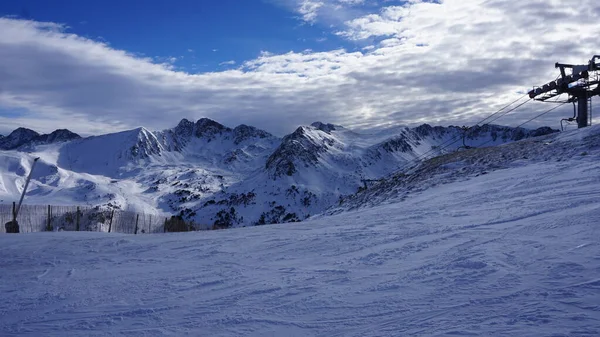 Imágenes Nevadas Las Montañas Pistas Esquí Andorra Diciembre 2021 —  Fotos de Stock