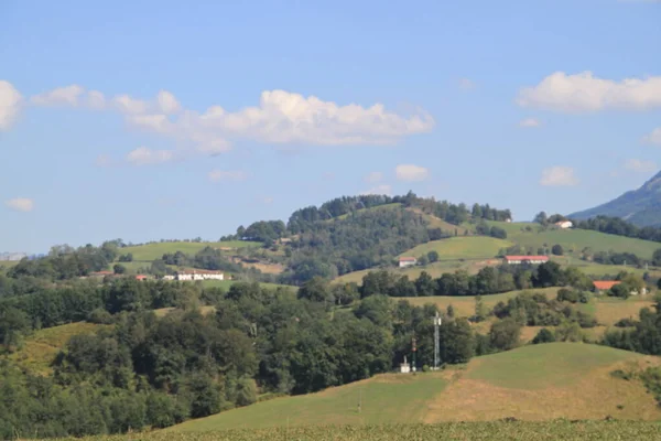 Krajobraz Gór Txindoki Gipuzkoa Kraj Basków Sierpniu 2021 Roku — Zdjęcie stockowe