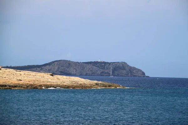 Biza Balear Adaları Spanya Ağustos 2021 Yaz Sonunda Biza Koylarının — Stok fotoğraf