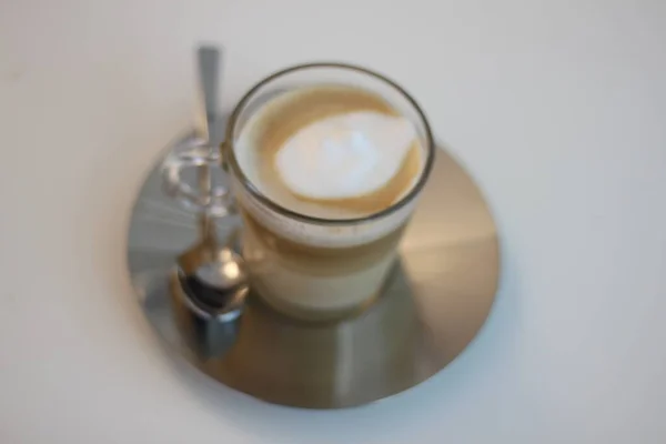 Cortado Café Espagnol Avec Lait Dans Tasse — Photo