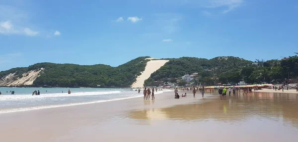 Ponta Negra Παραλία Αμμόλοφοι Στο Γενέθλιο Πόλη Βραζιλία — Φωτογραφία Αρχείου