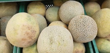 Pazarda satılık kavunlar