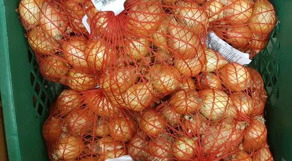 White Onions Sale Market — 图库照片