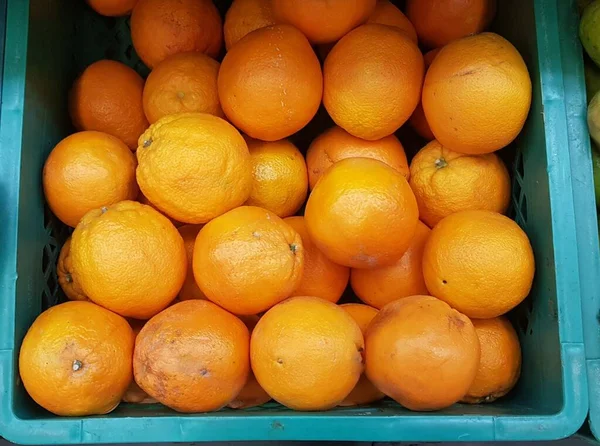 Imported Oranges Sale Brazilian Market — Stockfoto