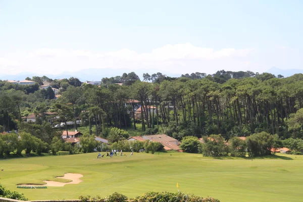 Paisagem Campo Golfe Bidart Aquitânia França — Fotografia de Stock