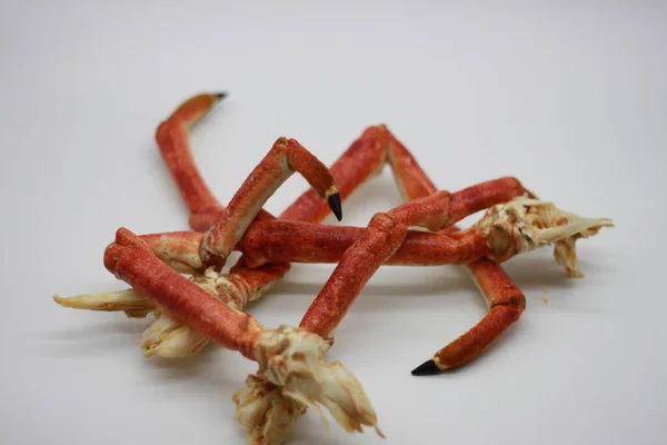 Pattes Crabe Araignée Isolées Sur Fond Blanc — Photo