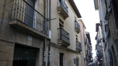 Laguardia, Alava, Basque Country, Spain - January 7, 2022: View of the Villa de Laguardia
