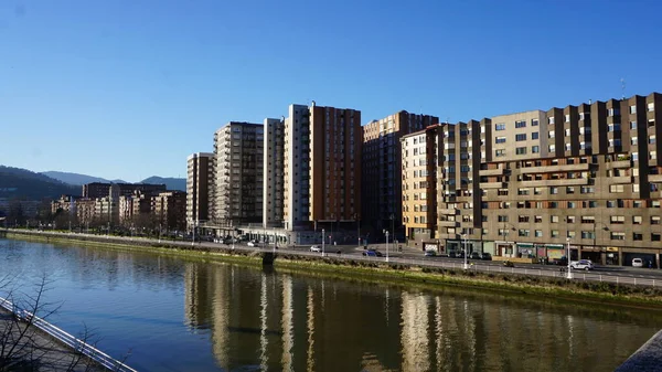 Řeku Nervion Bilbao Španělsko — Stock fotografie