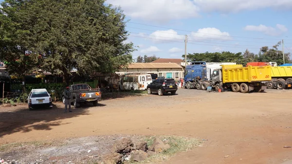 Ruta Amboseli Nairobi Naivasha Kenia África Julio 2019 Grandes Camiones — Foto de Stock