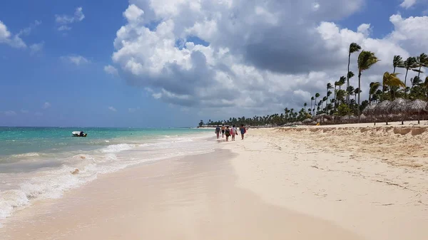 Paisagem Praia Punta Cana Playa Bavaro República Dominicana Conceito Férias — Fotografia de Stock