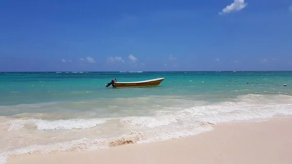 Krajobraz Plaży Punta Cana Playa Bavaro Republice Dominikańskiej Koncepcja Urlopu — Zdjęcie stockowe