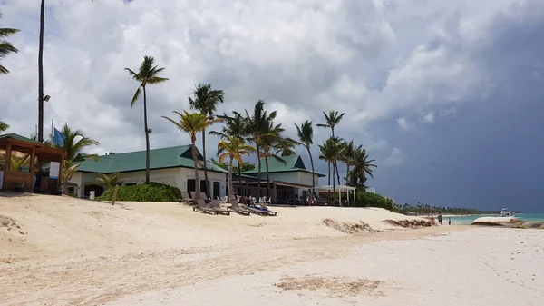 Τοπίο Της Παραλίας Της Punta Cana Playa Bavaro Στη Δομινικανή — Φωτογραφία Αρχείου