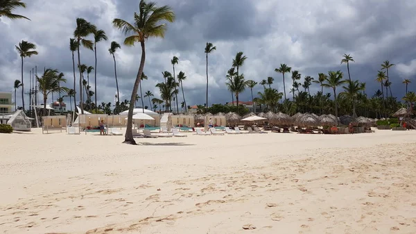 Paisaje Playa Punta Cana Playa Bavaro República Dominicana Concepto Vacaciones —  Fotos de Stock