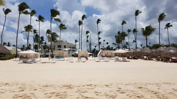 Paisaje Playa Punta Cana Playa Bavaro República Dominicana Concepto Vacaciones — Foto de Stock