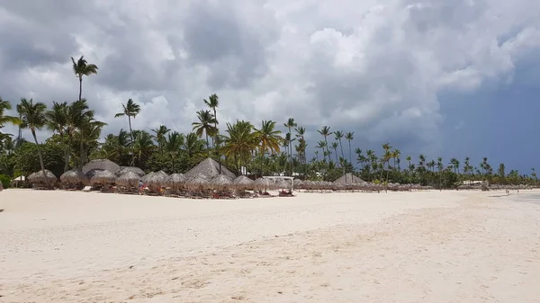Landschaft Strand Von Punta Cana Playa Bavaro Der Dominikanischen Republik — Stockfoto