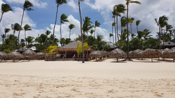 Landskap Stranden Punta Cana Playa Bavaro Dominikanska Republiken Karibien Semester — Stockfoto