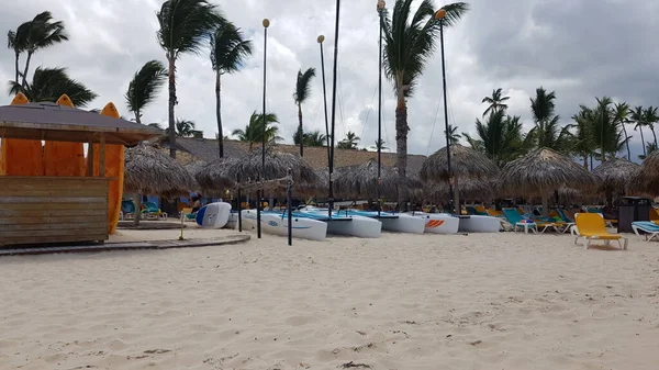 Landscape Beach Punta Cana Playa Bavaro Dominican Republic Caribbean Vacation — Stock Photo, Image