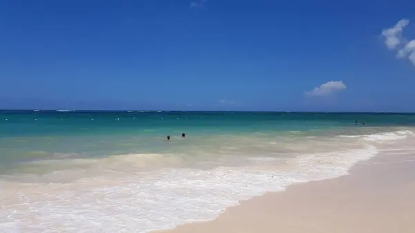 Τοπίο Της Παραλίας Της Punta Cana Playa Bavaro Στη Δομινικανή — Φωτογραφία Αρχείου