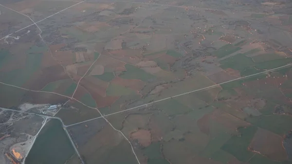 Вид Воздуха Сельские Поля Вблизи Аэропорта Мадрида Испании — стоковое фото