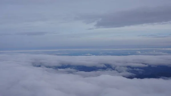 Ciel Bleu Nuages Blancs Panorama Naturel — Photo