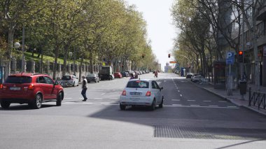 Madrid, İspanya, 15 Nisan 2022: Kutsal Hafta 2022 Madrid manzarası