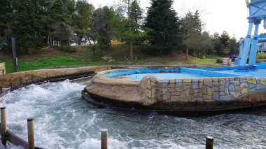 Madrid 'deki bir eğlence parkının görüntüleri