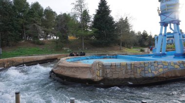 Madrid 'deki bir eğlence parkının görüntüleri
