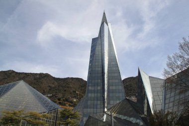 11 Nisan 2022: Escaldes, Andorra 'da Caldea Termal Spa.