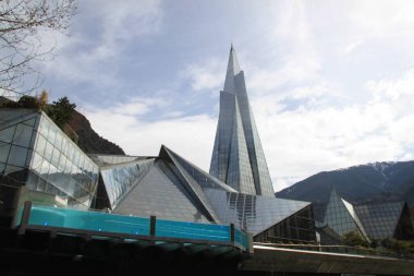 11 Nisan 2022: Escaldes, Andorra 'da Caldea Termal Spa.