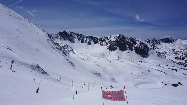 Landscapes Grandvalira Ski Resort Pyrenees Andorra Sunny Day April — Photo