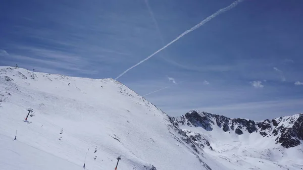 Paysages Station Ski Grandvalira Dans Les Pyrénées Andorre Par Une — Photo