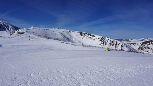 Paysages Station Ski Grandvalira Dans Les Pyrénées Andorre Par Une — Photo