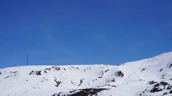 Landschaften Des Skigebiets Grandvalira Den Pyrenäen Andorra Einem Sonnigen Apriltag — Stockfoto