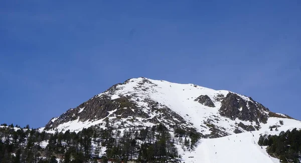 Τοπία Του Χιονοδρομικού Κέντρου Grandvalira Στα Πυρηναία Στην Ανδόρα Μια — Φωτογραφία Αρχείου