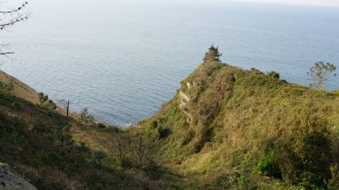 Donostia 'dan Pasaia' ya giden Bask bölgesinin manzarası..