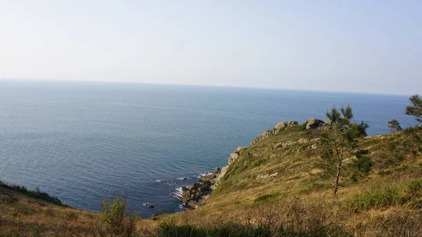 Paesaggio Della Costa Basca Sulla Strada Donostia Pasaia — Foto Stock