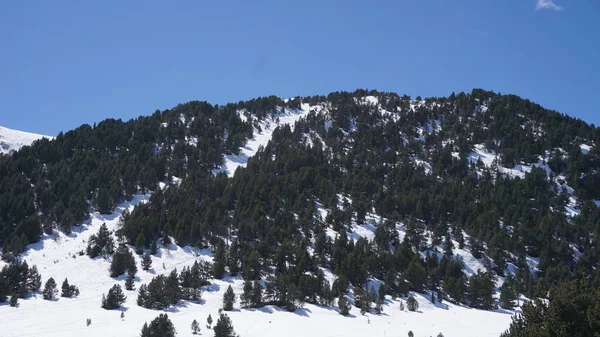 Schneelandschaft Und Berge Einem Skigebiet Andorra — Stockfoto