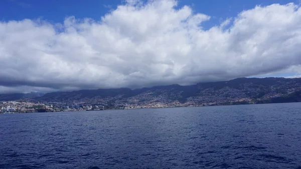 Blick Vom Meer Auf Die Stadt Funchal Madeira Portugal — Stockfoto