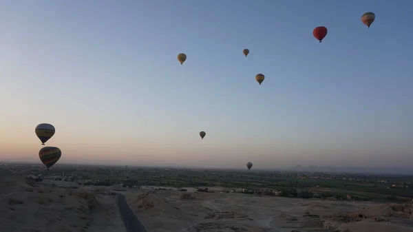 Luxor Egypt Africa July 2022 Balloon Ride Sunrise Valley Relles — 图库照片